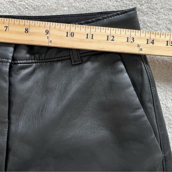 BABATON ARITZIA BLACK VEGAN LEATHER PANTS SIZE 4 CHIC MINIMALIST CONTEMPORARY - Picture 6 of 9